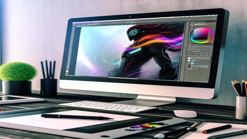 Digital art program na komputer